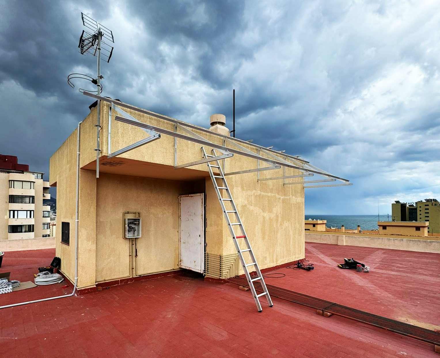 Estado previo de la cubierta antes de la instalación